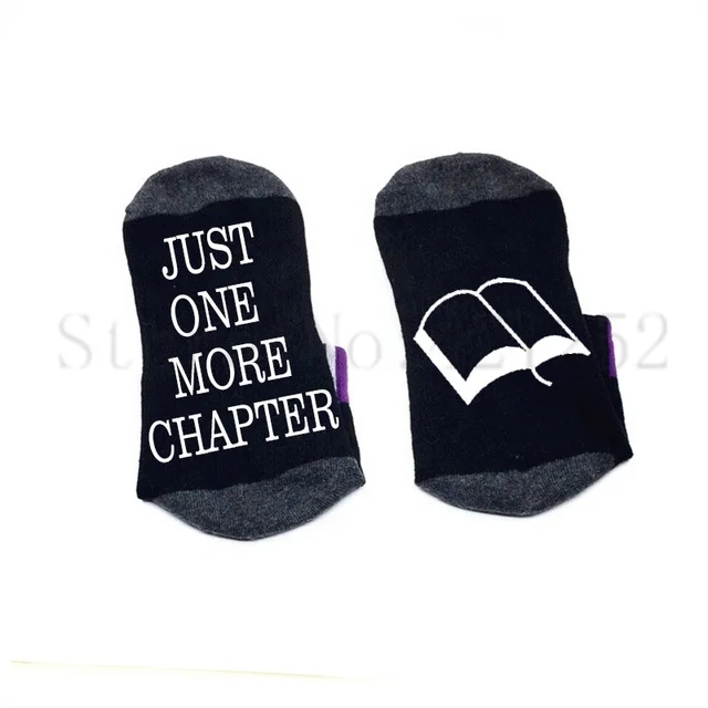 Books Socks Jus one more chapter socks cotton elastic comfortable unisex socks fashion sock W0260