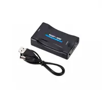 

1080P scart to hdmi Video Audio Upscale Converter Adapter for HD TV DVD for Box STB Plug and Play with usb cable