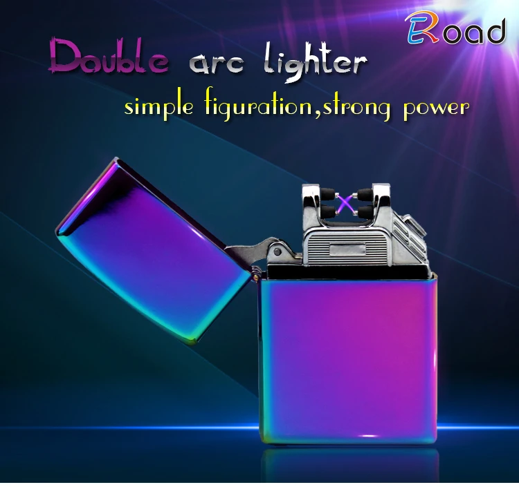 Eroad Windproof Stepped Crossover Arc Luxury Brick pattern USB charging electronic cricket lighters.jpg