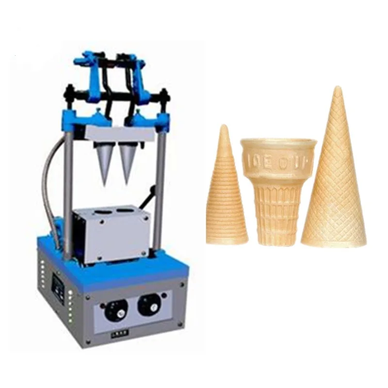 Easy Operated 2 head torch ice cream cone making machine price DST-2