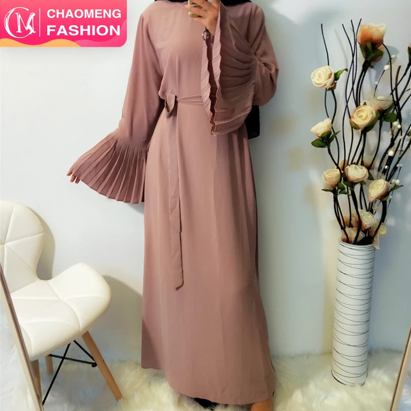 6114# Modern 100% Polyester Islamic Clothing Long Sleeve Maxi Model ...