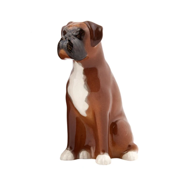 
Hot Selling Boxdog figurine Handmade Ceramic Custom Dog Statue 