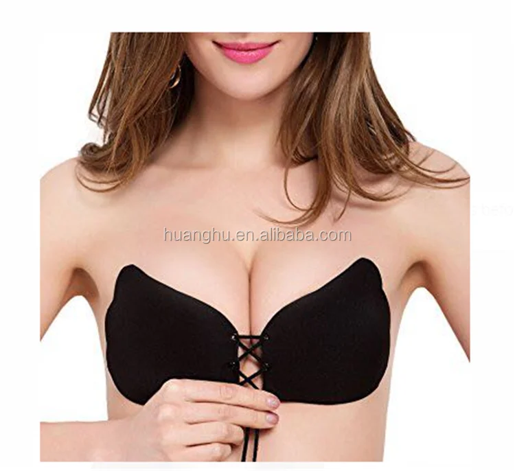 

Silicone Invisible Bra Strapless Adhesive Reusable Push-up Bras with Drawstring, N/a