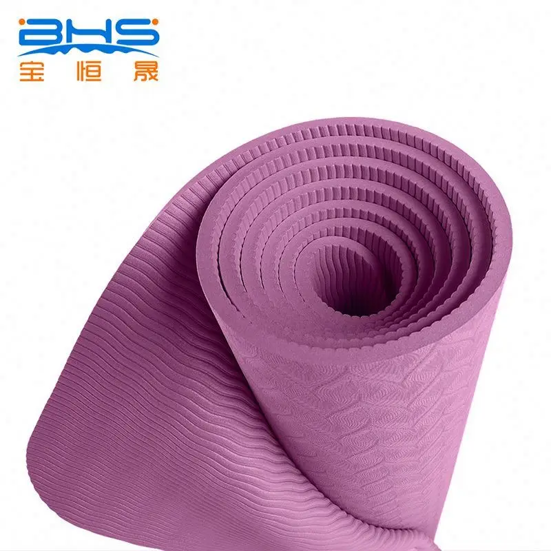 

Custom Logo Purple TPE yoga fitness matte, yogamatte
