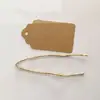 fashionable custom recyclable Kraft paper hang tag with eyelet for clothing