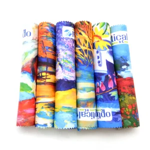 Image of Microfiber and customized eyeglasses cleaning cloth