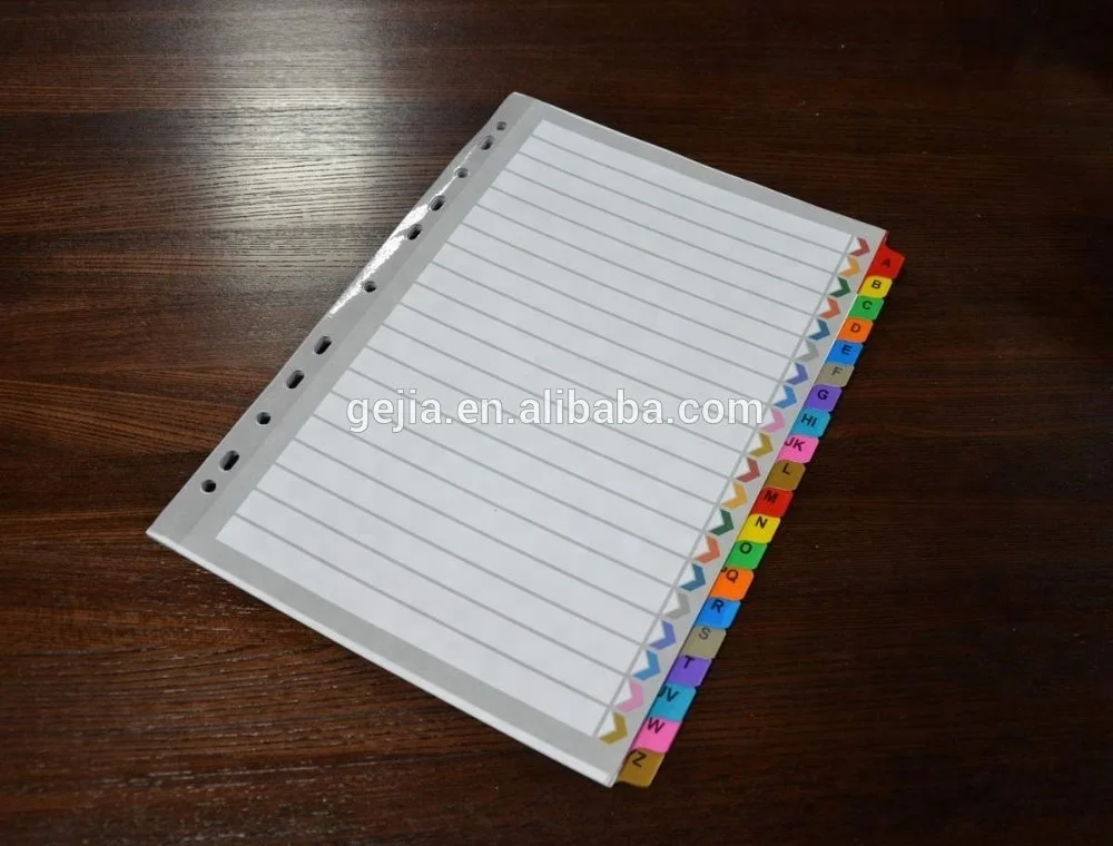 
paper index divider,Color paper Index divider with FSC 