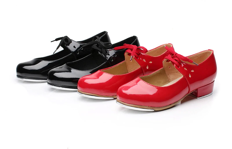red tap shoes