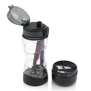 Image of Hanging rope 400ml PCTG plastic water bottle with pill box
