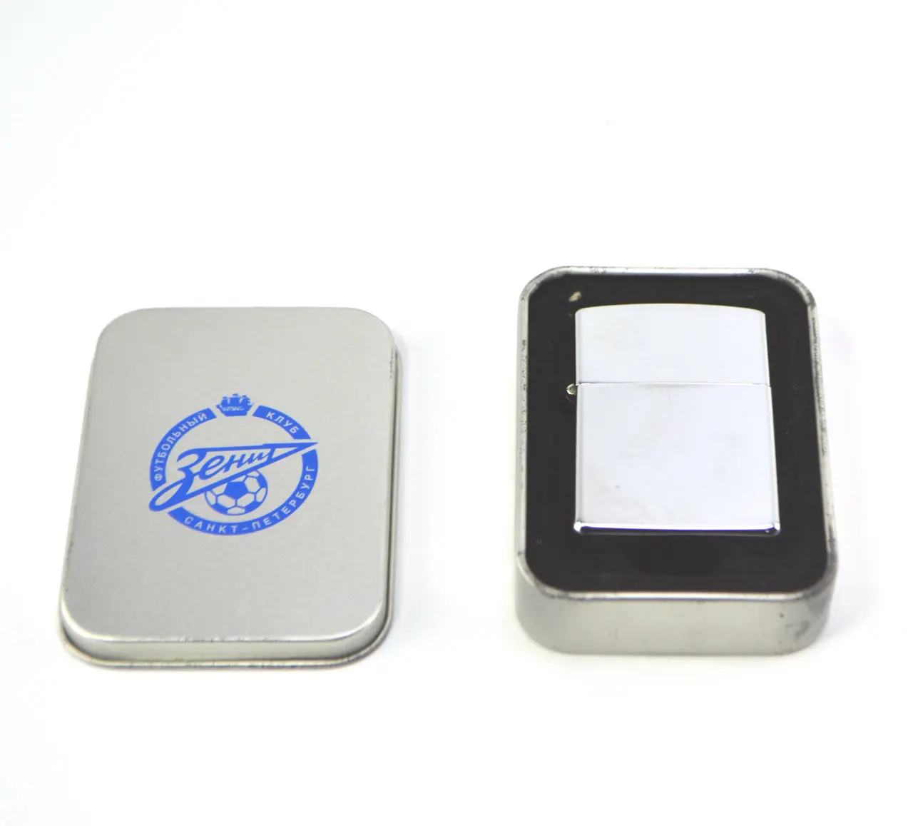 customer's logo gold or sliver color metal oil lighter
