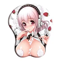 

HX Custom 3d breast anime sexy boob mouse mat pad with wrist rest