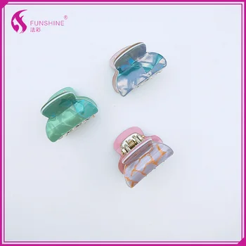Brand Wholesale Women Mini Hair Clamp Beauty Acrylic Plastic Hairpin