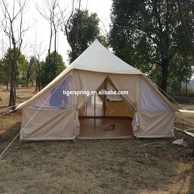 

5x4m permanent canvas touareg bell tent with two door for camping