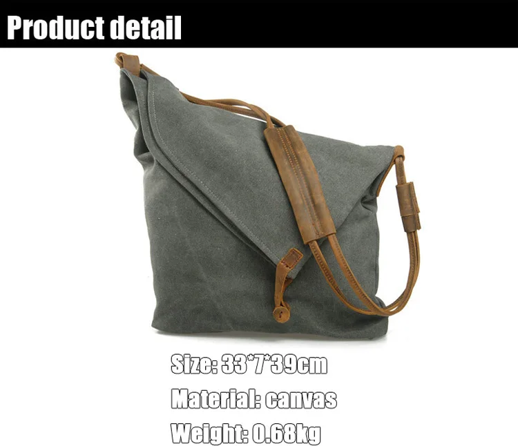 High Quality Amazon popular Elegant Ladies Canvas Leather shoulder handbag hand bag unisex