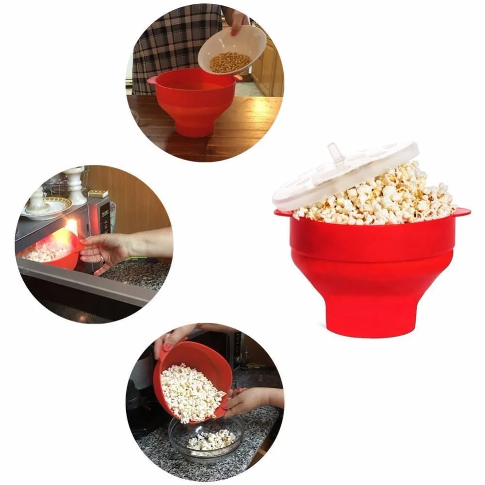 Amazon Hot Sale Bpa Free Collapsible Silicon Microwave Popcorn Popper