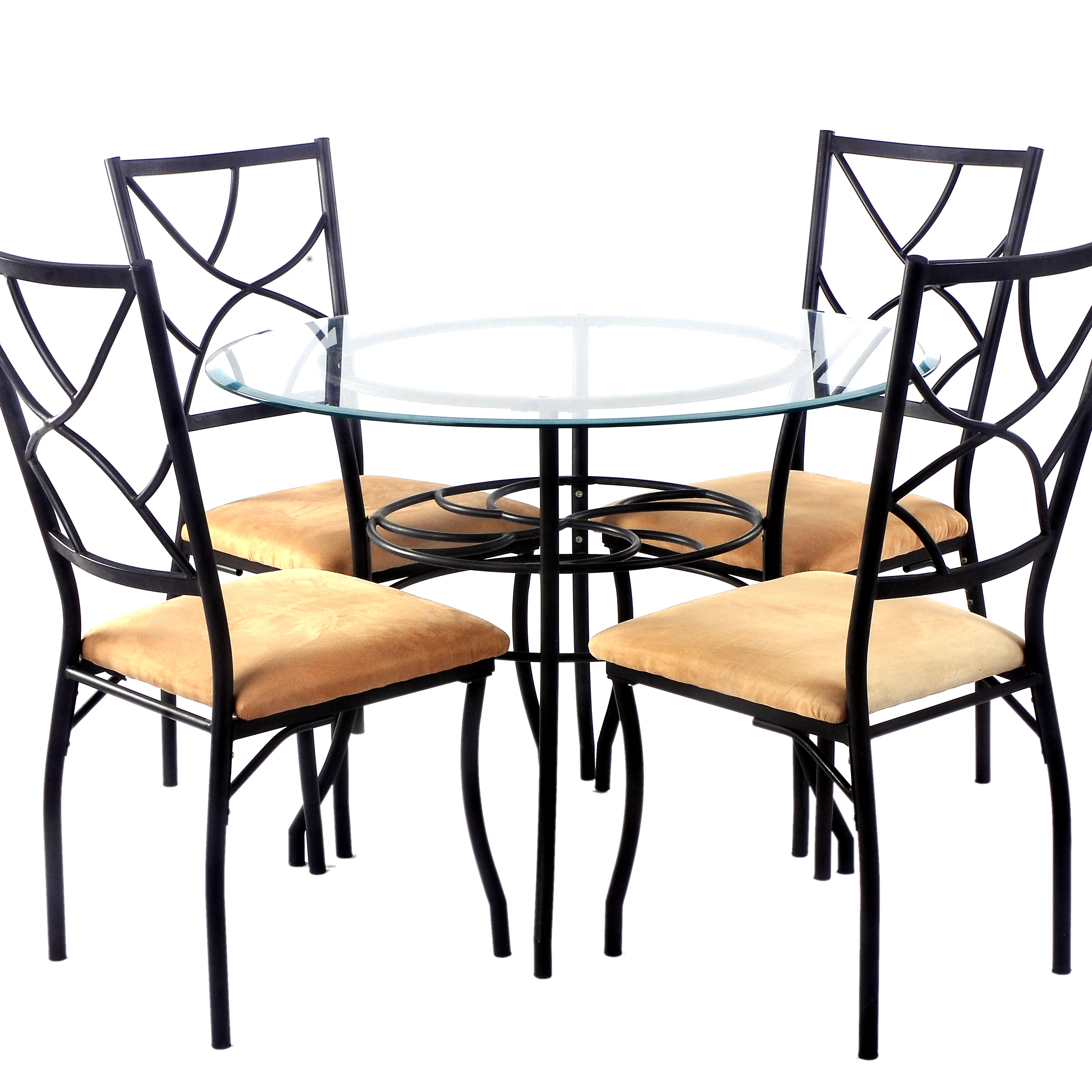 
2019 popular metal modern dining table set room furniture 