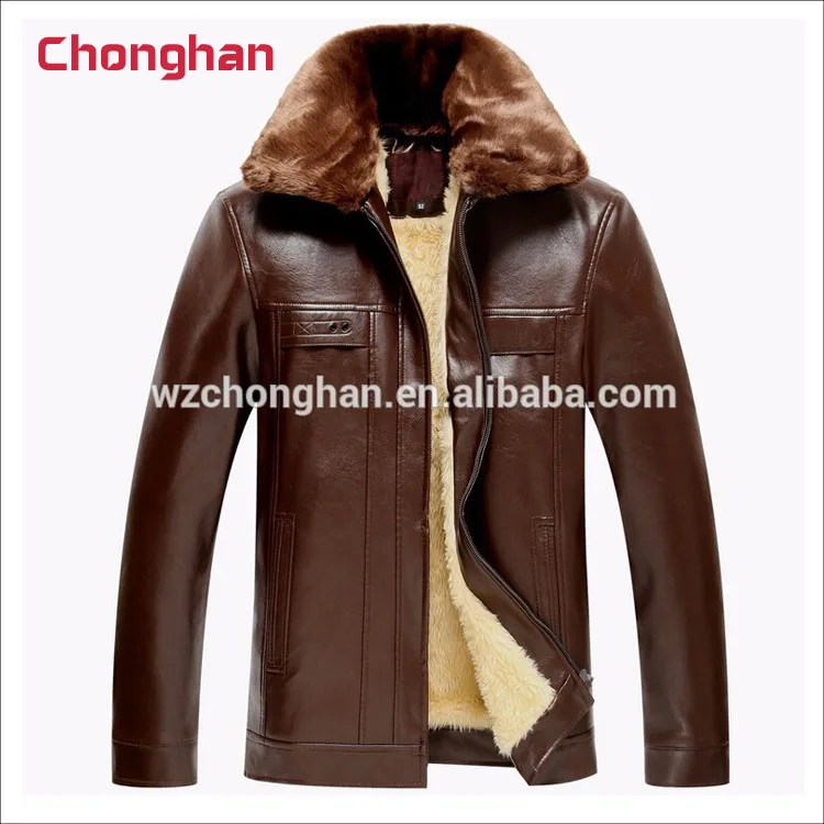 

Chonghan Ukraine Wholesale Price Custom Winter XXL Men Brown Leather Jacket, Black