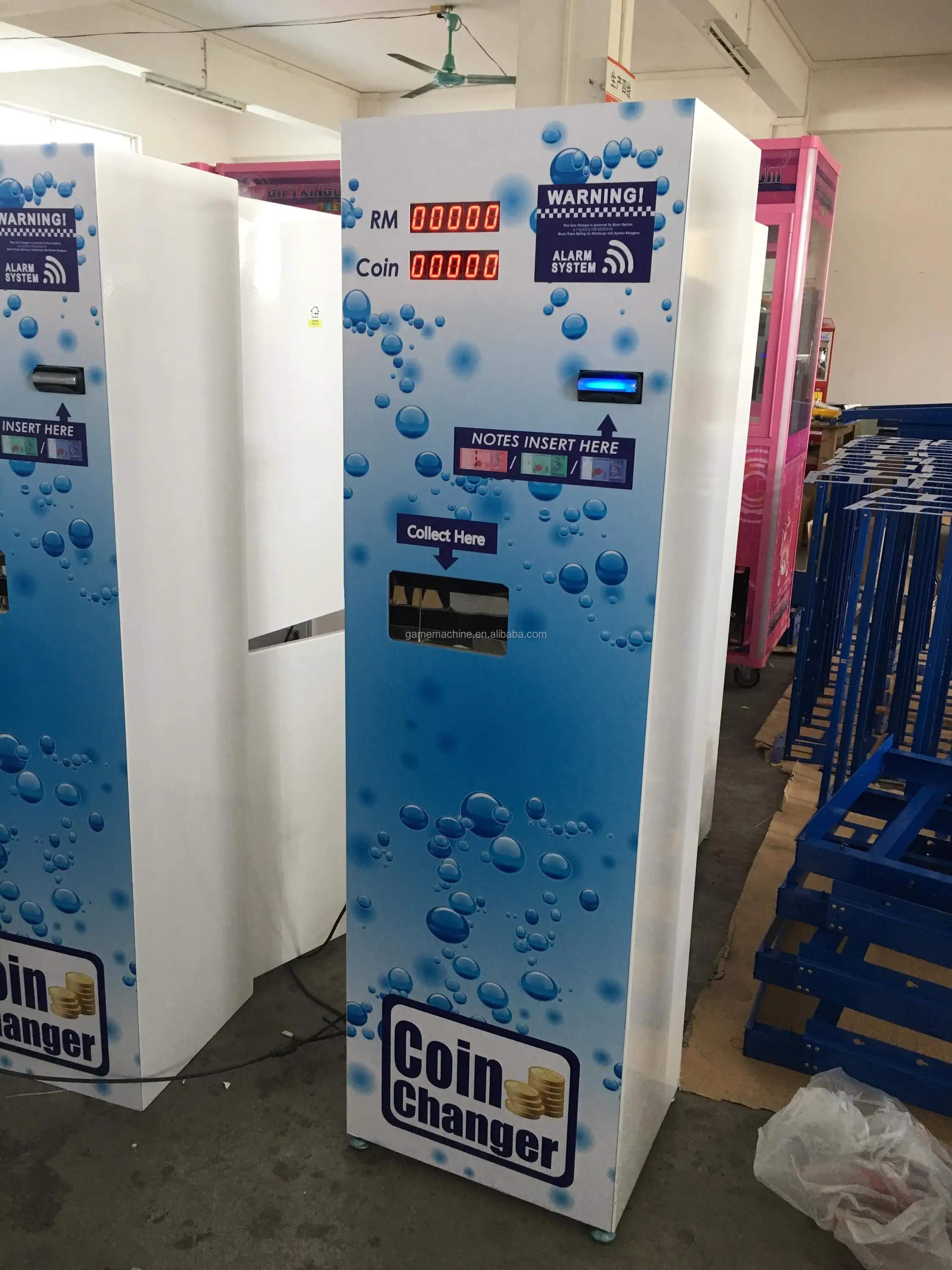 Malaysia Laundry Shop Back Door Automatic Atm Money Coin Token Changer