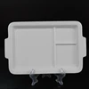 Wholesale Three Section Fast Food Plate/Snack Tray dinner plates 3 sectional division plates