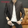 Chonghan Wholesale Brown Colour Men's Leather Jacket Stock Clothes Apparel