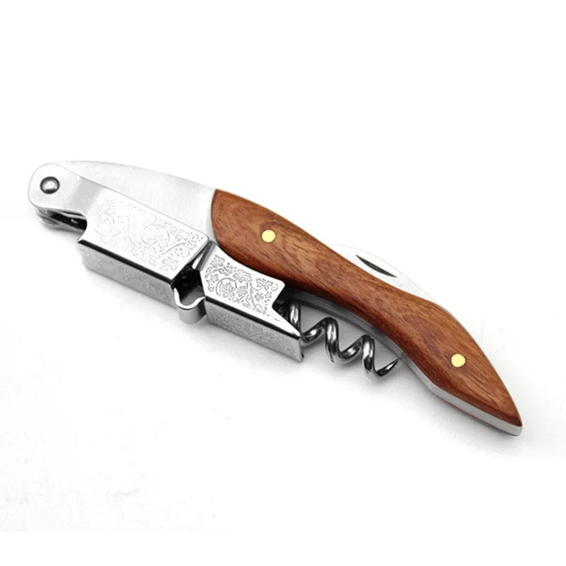 

Professional Wine Opener Natural Rosewood All-in-one Waiters Corkscrew, Bottle Opener