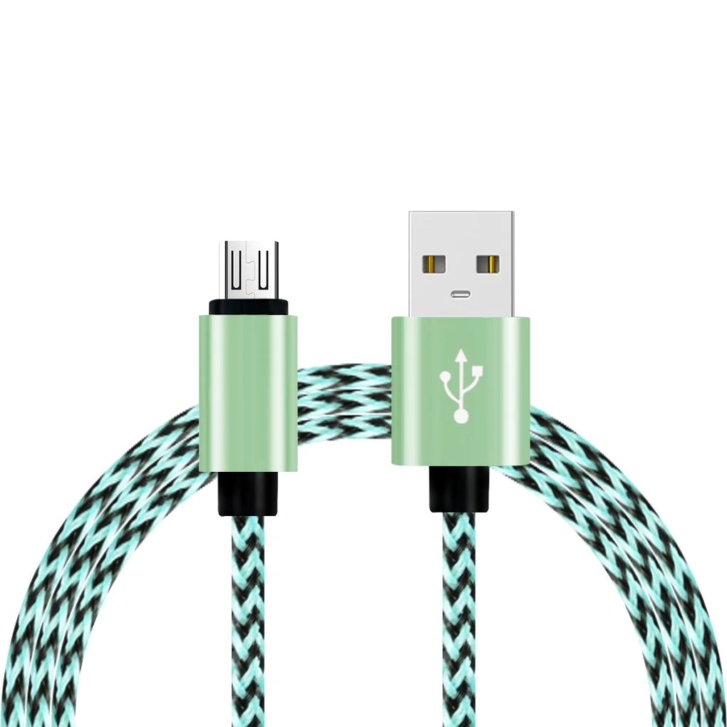 

Fast Charging Cable Nylon Braided Wire Cord Metal Sync USB Cables Data Charger for Samsung Galaxy for Huawei for Xiaomi Charging