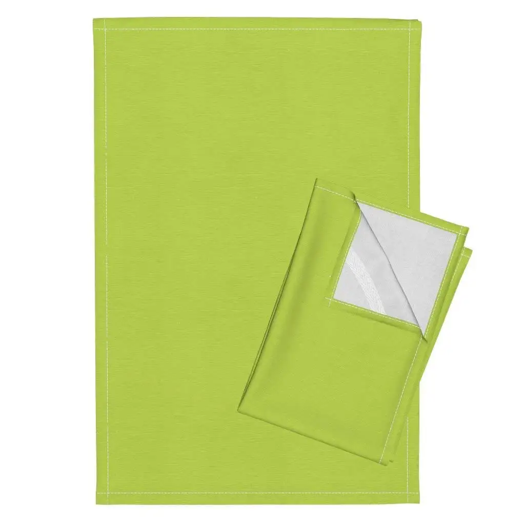 lime green tea towels