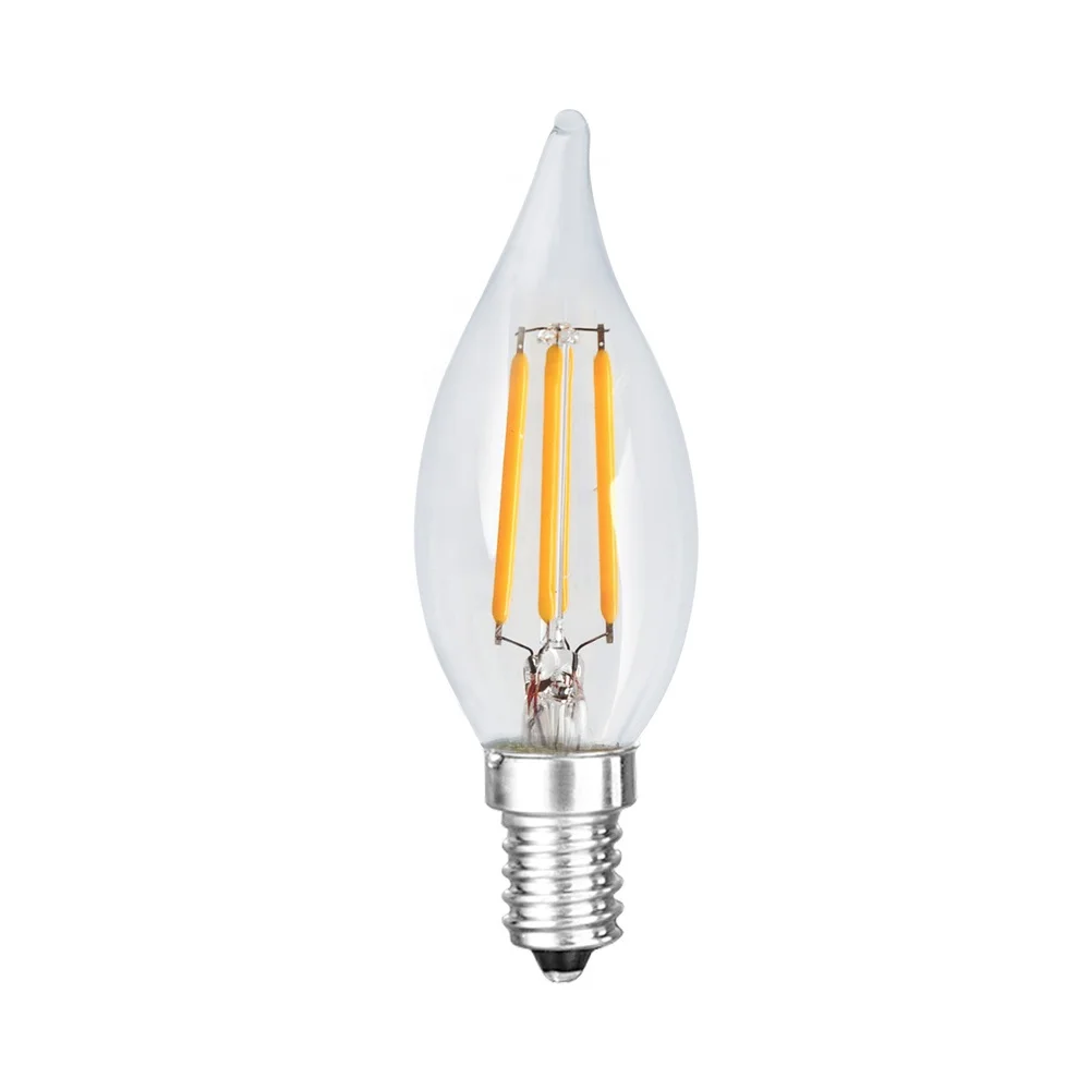 Chinlighting 120V deep dimming 2700K Candelabra Bulbs CA10 CA32 E12 3.5W Dimmable Filament LED Lights