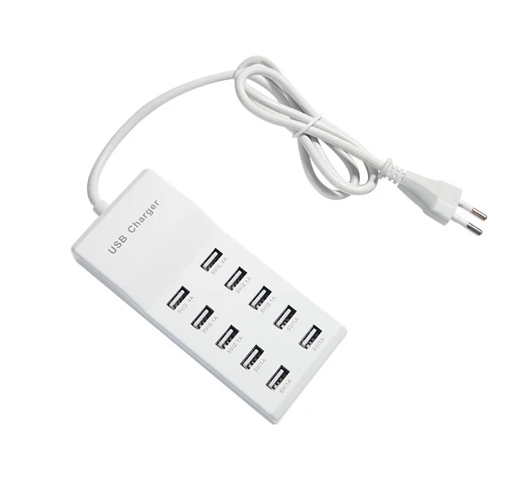 

On sale multi-ports usb ports phone charger, White