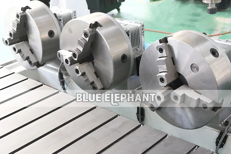 Jinan Blue elephant multi-purpose rotary cnc engraving machine for wood panel, art crafts, 3d cylinder