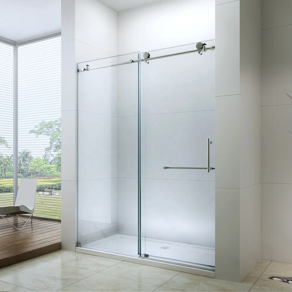 Frameless Interior Frosted Glass Bathroom Sliding Shower Door Buy