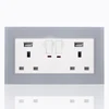 110v-250v Dual USB wall usb socket pass TUV and switch CE eu south africa brazil