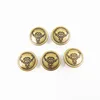 Antique Brass Custom Logo Four Parts Metal Coat Engraved Snap Button With Logo
