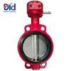 Red Body Cast Iron 150LB With Manual Lever Fire Hydrant Singal Triple Offset Grooved Wafer Check Butterfly Valve