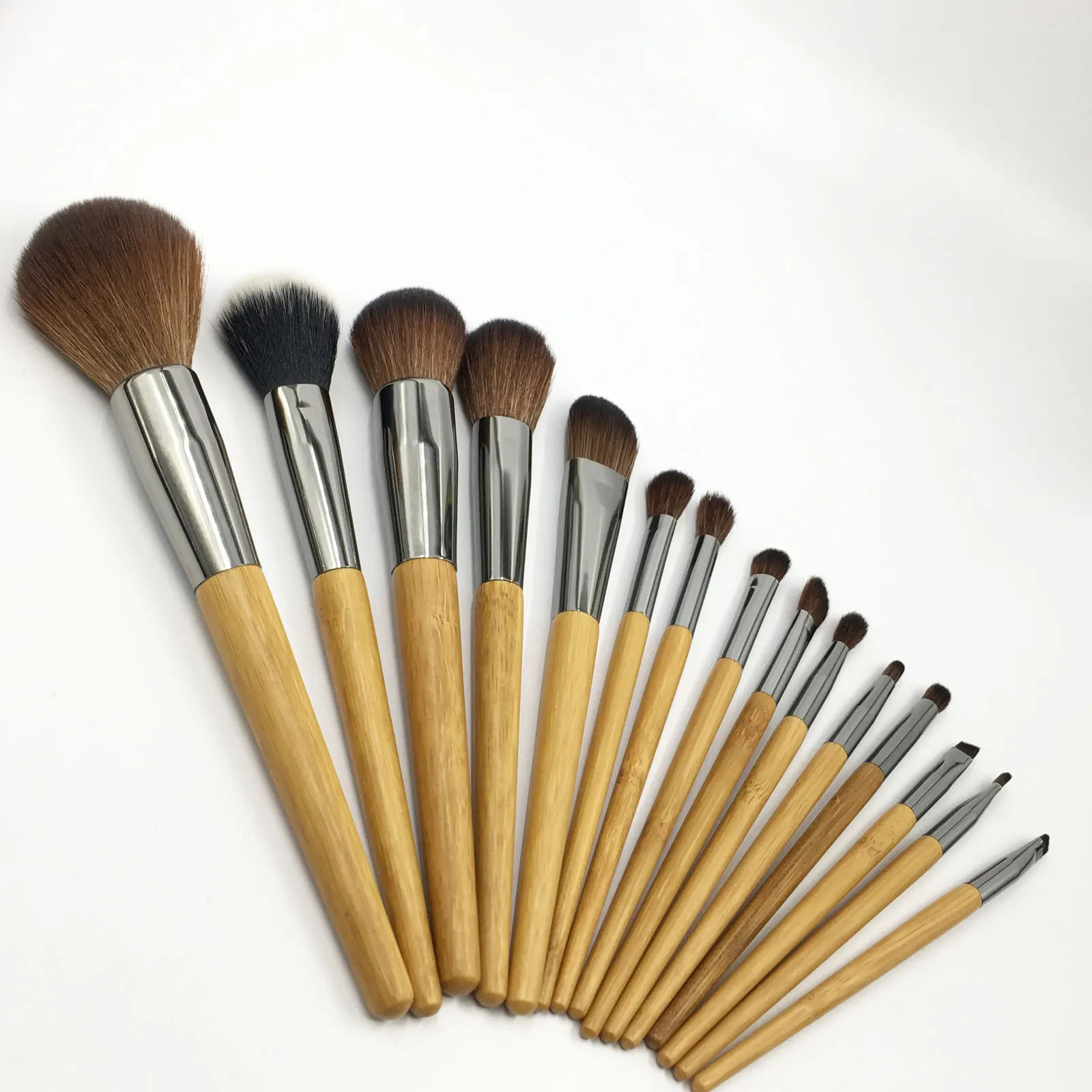 

15pcs Hot Selling New BAMBOO Makeup Brush Set 15 pieces Make Up Brushes