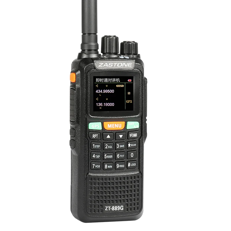 

Zastone ZT889G Satellite Location Real 10 Watts Walkie Talkie Big LCD With GPS Function, Black