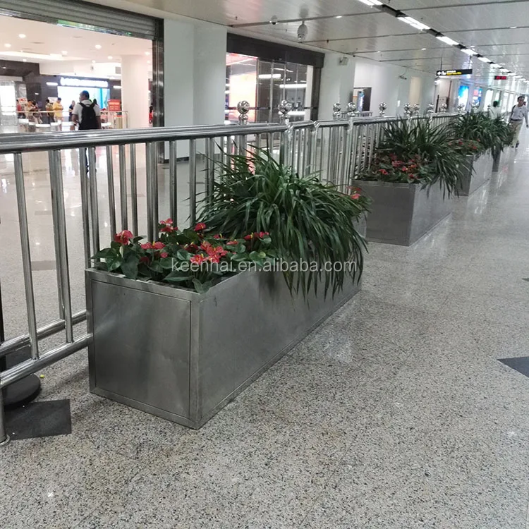 Rectangle Planter Box Stainless Steel Giant Flower Pot Stainless Steel Giant Flower Pot