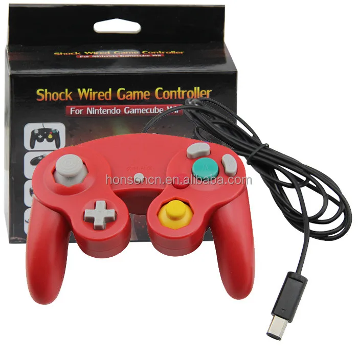 

wired Controller For Nintendo GameCube joypad, White pink yellow red purple green blue black silver gray orange