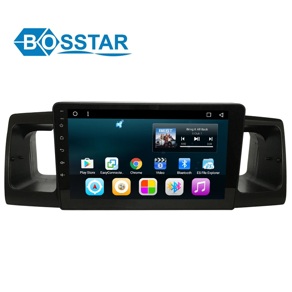 Bosstar 9" quad core Android 6.0 car stereo dvd gps player for TOYOTA COROLLA EX with 3G,wifi,1G RAM,16 GB Nand,1080p