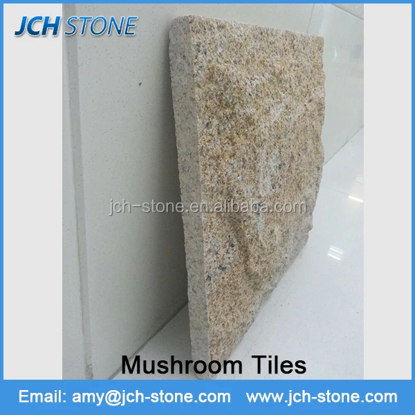 
Chinese yellow granite mushroom finished natural surface wall stone 