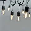 33ft 10 hanging sockets with 12pcs S14 Vintage Edison Bulb led solar lights outdoor string