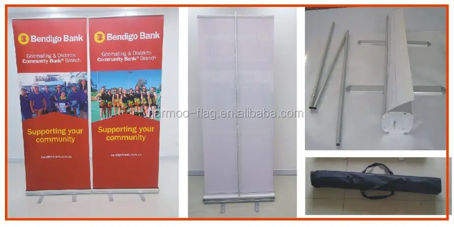 Adjustable Free Design Advertising Roll Up Tarpaulin Banner Stand