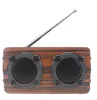 Portable 4.1 Channel Wooden Bluetooth Amplifier Speaker Mini Wireless Microphone Voice Amplification KTV Singing Wood FM Radio