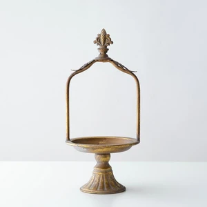 Image of Retro and make old decorative plate metal jewelry tray for sweetmeats or candles