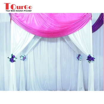 Tourgo White Wedding Backdrop Stage Curtains Sparking Tourgo White Wedding Backdrop Stage Curtains Sparking Decoration