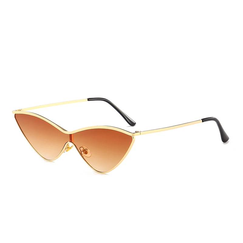 

10529 Superhot Eyewear Fashion Women Sun glasses Pointed Tinted Metal Cat Eye Sunglasses