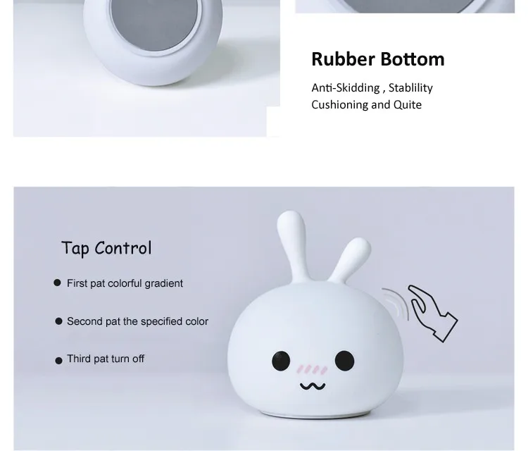 Download Color Changeable Rechargeable Led Silicone Rabbit Bunny Light/night Light - Buy Bunny Light ...