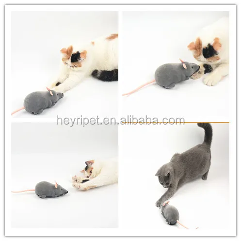 Best selling toys 2017 electric fur plush mouse cat mouse toy interactive remote control electric cat toys