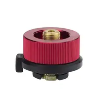 

Camping Hiking Outdoor Stove Adapter Burner Split Furnace red Converter Connector Auto-off Gas Cartridge Tank cylinder Adapter