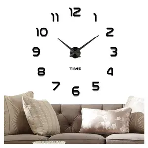 Wholesale super large wall clock 3D DIY  Wall Clock Acrylic  Mirror wall Clock